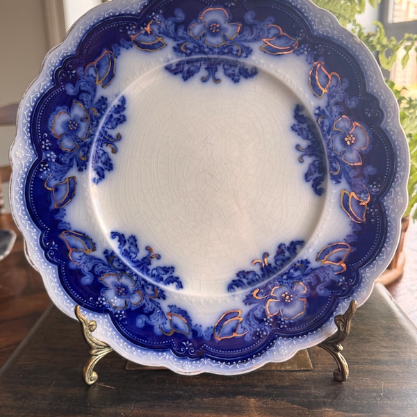 Vintage Blue Flow Plate