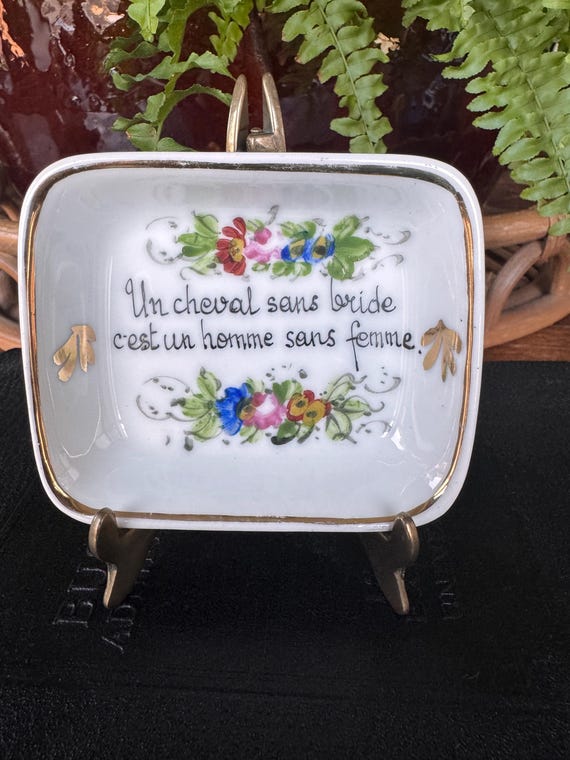 French "Cheval" Quote Ring Dish