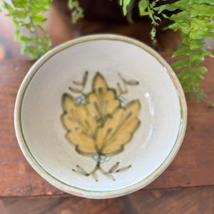 John Taylor medium stoneware bowl with leaf design