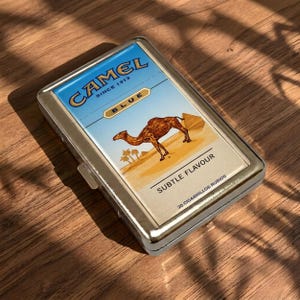 camel cigarette holder Case OR Card - Cigarette Artwork, Vintage Poster, Art Nouveau, French Poster, Poster Art, Travel, Metal Wallet Atq Czech Camel Cigarette Holder