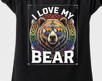 Camiseta del Oso del Orgullo, Camiseta con Gafas Arcoíris LGBTQ, Camiseta del Mes del Orgullo