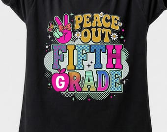 Camiseta de despedida de quinto grado, camiseta retro de graduación de quinto grado, camiseta del último día de clases.