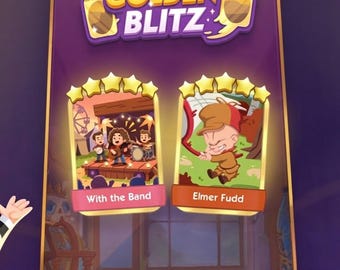 Monopoly GO Golden Blitz Stickers | With the Band & Elmer Fudd