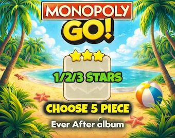Monopoly Go Stickers: 1, 2, 3 Star Cards, Ever After Album (Digital Item)