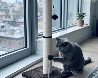 32 Inch Cat Scratching Post | Sisal Cat Scratcher Tower
