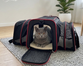 Soft Breathable Pet Carrier Bag for Cats, Small Dogs | Airline Approved Travel Bag