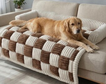 Checkered Pet Bed Mat | Cozy Soft Cushion for Cats, Small Dogs