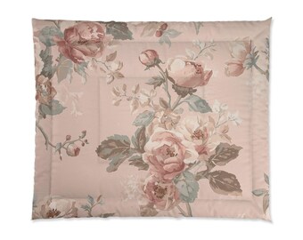 Edredón floral neutro, juego de ropa de cama beige estilo boho, funda nórdica botánica, decoración acogedora para el dormitorio.