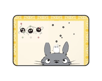 Alfombrilla de escritorio Totoro Soot Sprite – Accesorio de neopreno para el espacio de trabajo de oficina