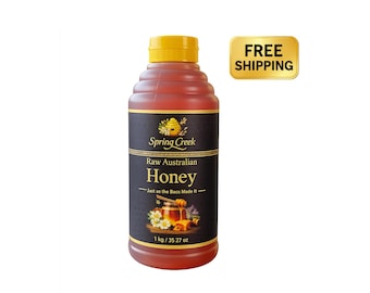 Raw Australian Honey 1kg | Pure Natural Honey | Queensland Honey | Unprocessed Honey | Squeeze Bottle | Local Honey