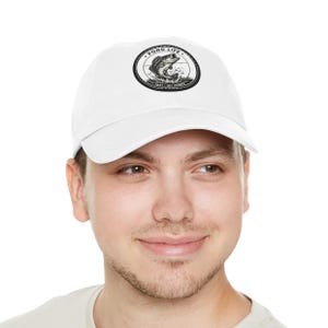 Pond Life Bass Fishing Dad Hat | Vintage Chino Twill Leather Patch Cap