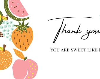 Thank you Card- Fruity Canva Edit