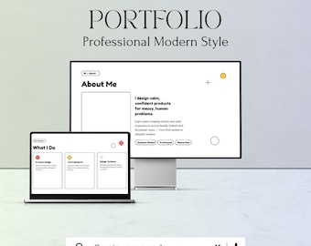 Portfolio Presentation Slide Deck- Editable Canva link