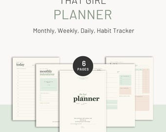 That Girl Planner- Matcha & earthy it is — sage, cream, grounded