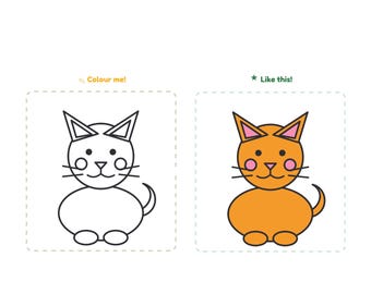 Children's Coloring Book- 5 Printable Sheets- Canva