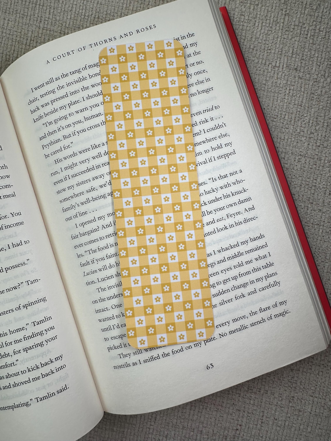 Floral Yellow Laminated Bookmark| Bookish Gift - Etsy
