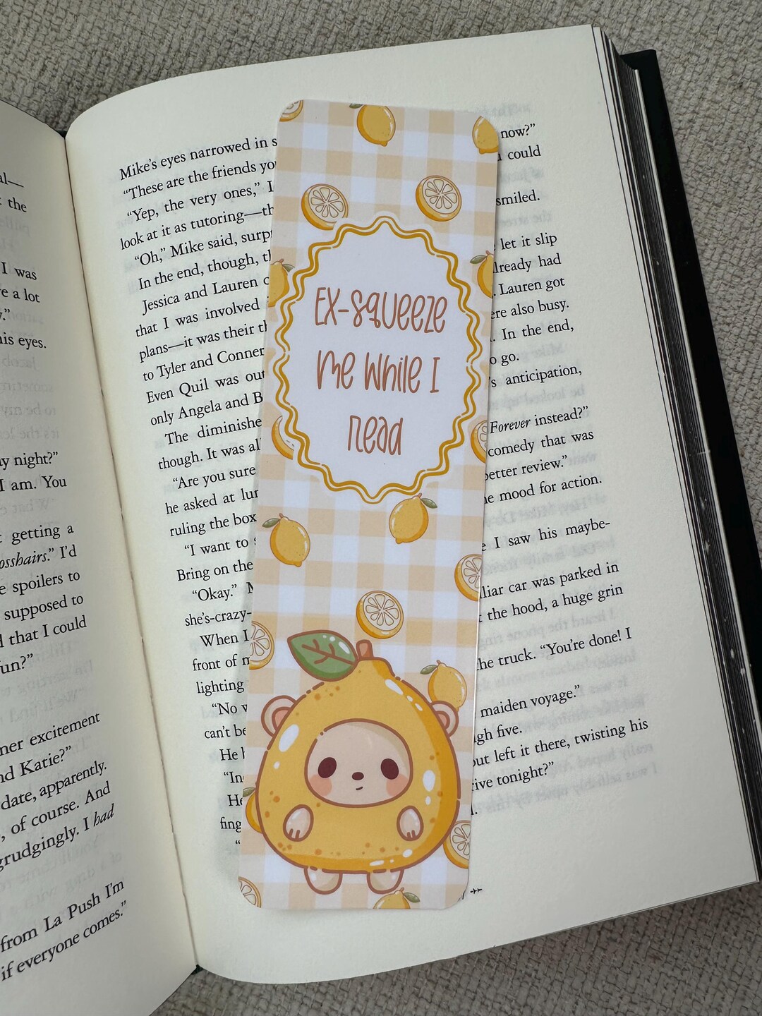 Lemon Reading Lemon Reading Pun Laminated Yellow Bookmark - Etsy