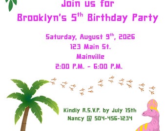 It's a DINO Party in Pink