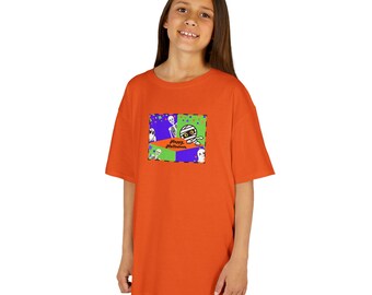 Halloween Ghosts Graphic Tee | Kids Orange Shirt