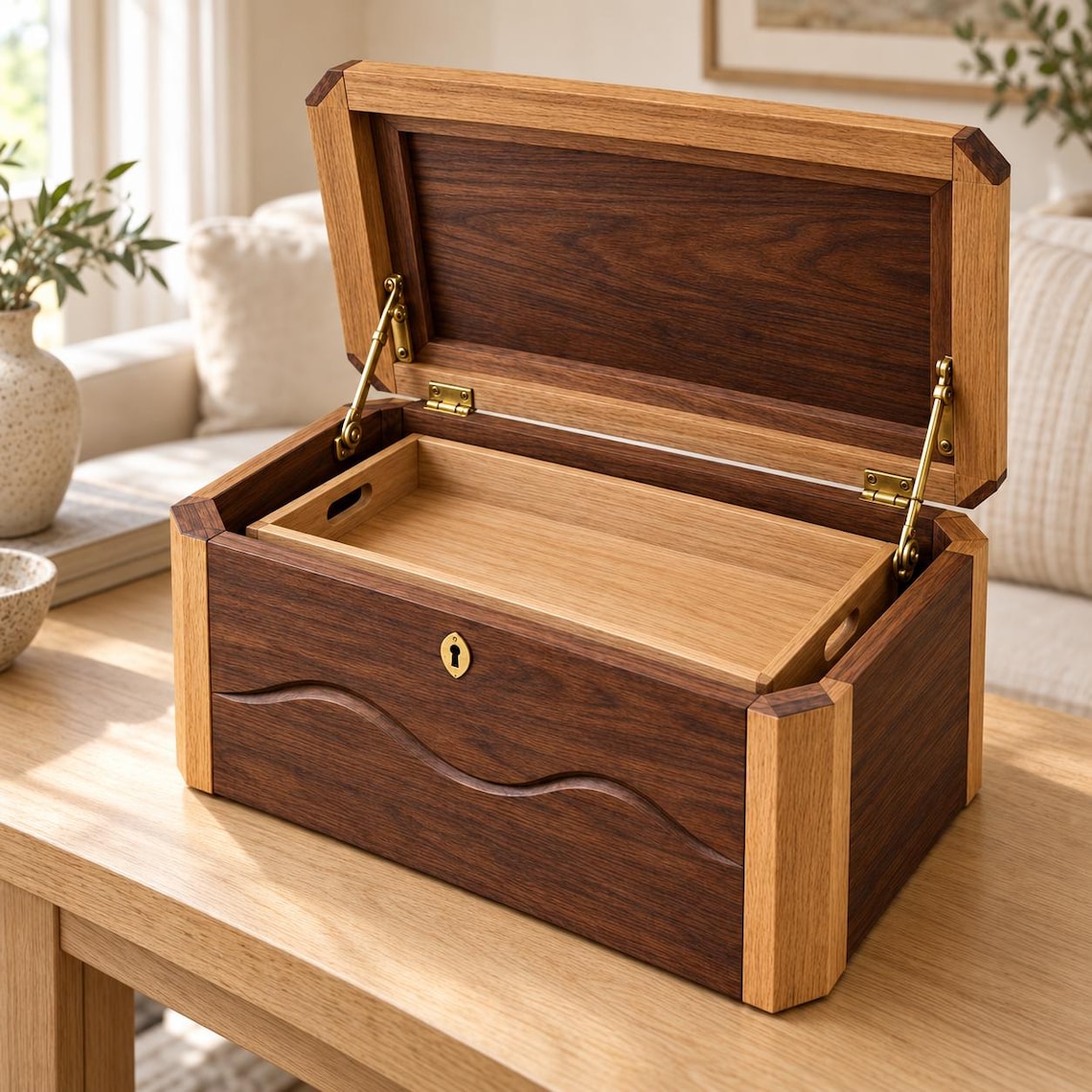 Walnut Keepsafe Box - DIY Plan Blueprint (PDF Download) - Etsy