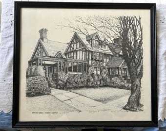 Don R. Morrow 1976 Signed Lithograph | Stimson-Green Mansion Seattle | 229/500 | Framed | Pacific Northwest Art