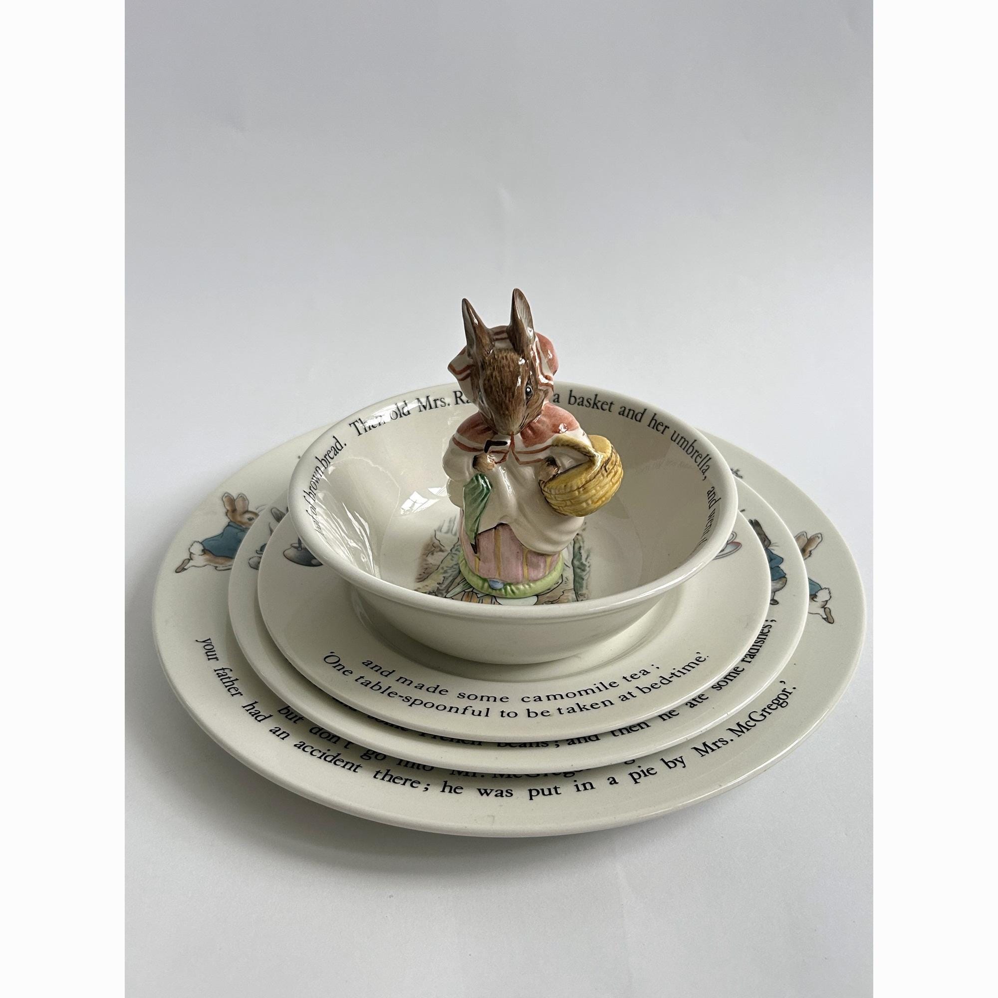 Vintage Peter Rabbit Dinner Set - Etsy