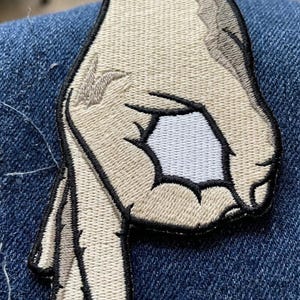 Circle Game Patch | Funny Made You Look Embroidered Meme Hand Badge | Gamer Gift | Hook & Loop