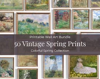 Vintage Spring Garden Prints Set of 50: Cottagecore Wall Art (Digital Download) 2088