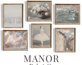 Romantic Blush Neutral Art Set of 6: Vintage-Inspired Gallery Prints (Digital Download) 1744