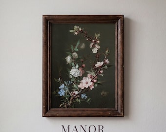 Vintage Floral Botanical Print, Moody Spring Blossoms Printable Wall Art (Digital Download) 23