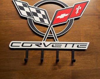 Sleutelhouder met Corvette-thema