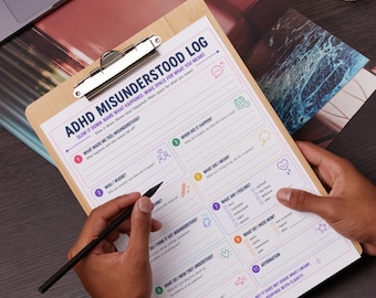 Always Misunderstood, ADHD Log Worksheet (PDF Download)