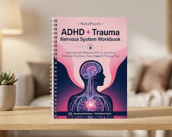 ADHD Trauma Nervous System Workbook, Emotional Regulation, Therapy Prep (PDF)