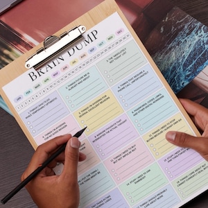 This printable ADHD Brain Dump Form bundle is made for chaotic brains, emotional avoidance, forgotten tasks, mystery appointments, unpaid bills, and the terrifying phrase: “I’ll remember that later.”

Spoiler: you will not.