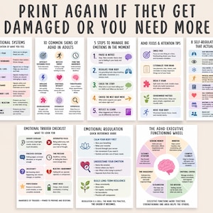 ADHD Emotional Regulation & Executive Function Tools (Digital Download)