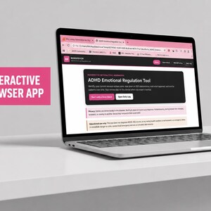 ADHD Emotional Regulation Tool Interactive Browser App | Rejection Sensitive Dysphoria RSD Reflection Pattern Tracker