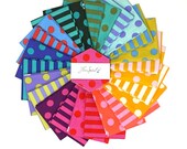 All Stars by Tula Pink - Poms Stripes - Fat Quarter - FQ - cotton quilt fabric bundle - 24 prints