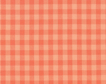 Kitchen Window Wovens by Elizabeth Hartman - Nectarine Gingham - AZH-17722-349