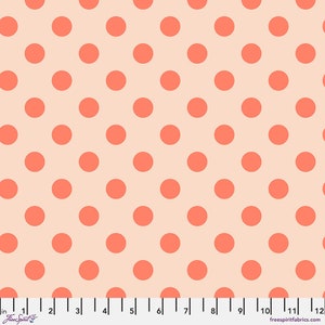 Neon True Colors by Tula Pink - Poms - Coral - TP118.LUNAR  124