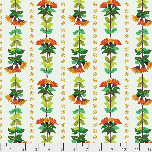 Earth Made Paradise by Kathy Doughty Free Spirit Fabrics - Wallpaper Gold MO052.GOLD- Cotton Quilt Fabric - Fat Quarter FQ BTHY Yard 124