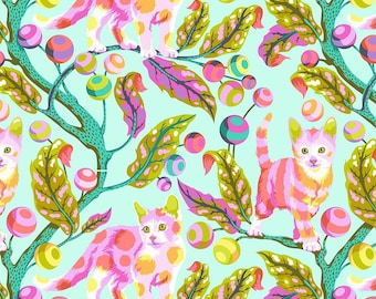 Disco Kitty Tabby Road Deja Vu by Tula Pink PWTP092.TECHNOMINT  125