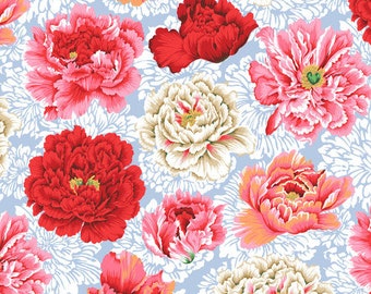 Brocade Peony  108" Wideback Backing - Kaffe Fassett - PJ004.Natural per 1/2 yard  226