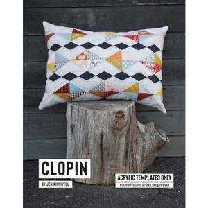 SALE Clopin Cushion Pillow Acrylic Template featured in Quilt Recipes Pattern Book by Jen Kingwell Designs