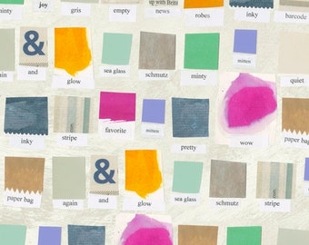 Color Theory by Carrie Bloomston for Windham Fabrics - Swatch 39698AD-1 Paper - Cotton Quilt Fabric FQ BTHY Yard 921