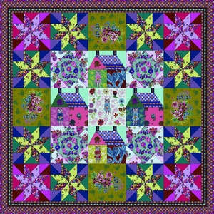 Sunday in the Country Quilt Pattern PDF by Anna Maria Conservatory Sunday in the Country Fabrics by Nathaline Lete - PDF Download