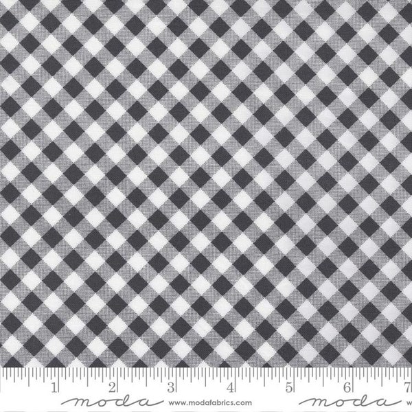 Country Rose by Lella Boutique - Charcoal Black Gingham Check 5174 17