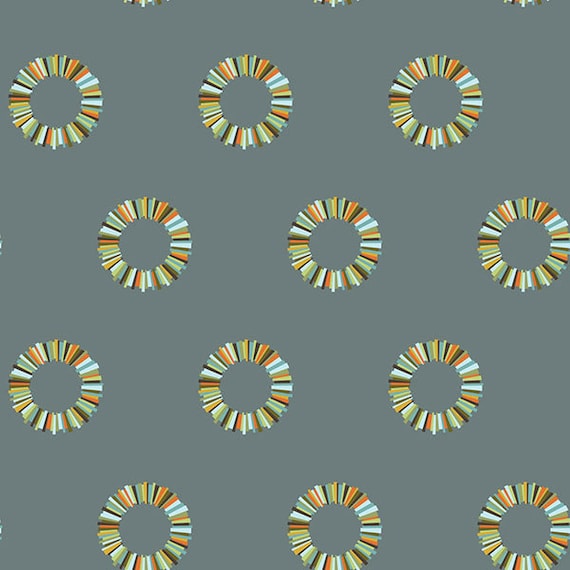 RARE OOP Tula Pink Acacia Slate Pineapple Rings 1 2 Yard Cotton Quilt Fabric 922 Etsy UK