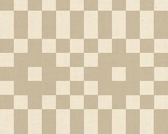 Lofi Linen by Rashida Ruby Star Society -   Bitmapped Check Khaki - RS1136 21CL 226