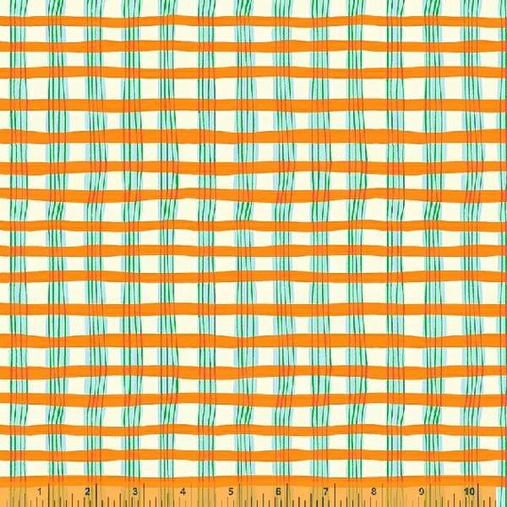 Lucky Rabbit: Painted Plaid in Orange Lucky Rabbit: Painted Plaid in Orange