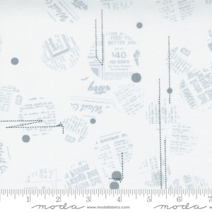 Modern Background BG Even More Paper by Zen Chic for Moda - News Dropping - White - 1762 11